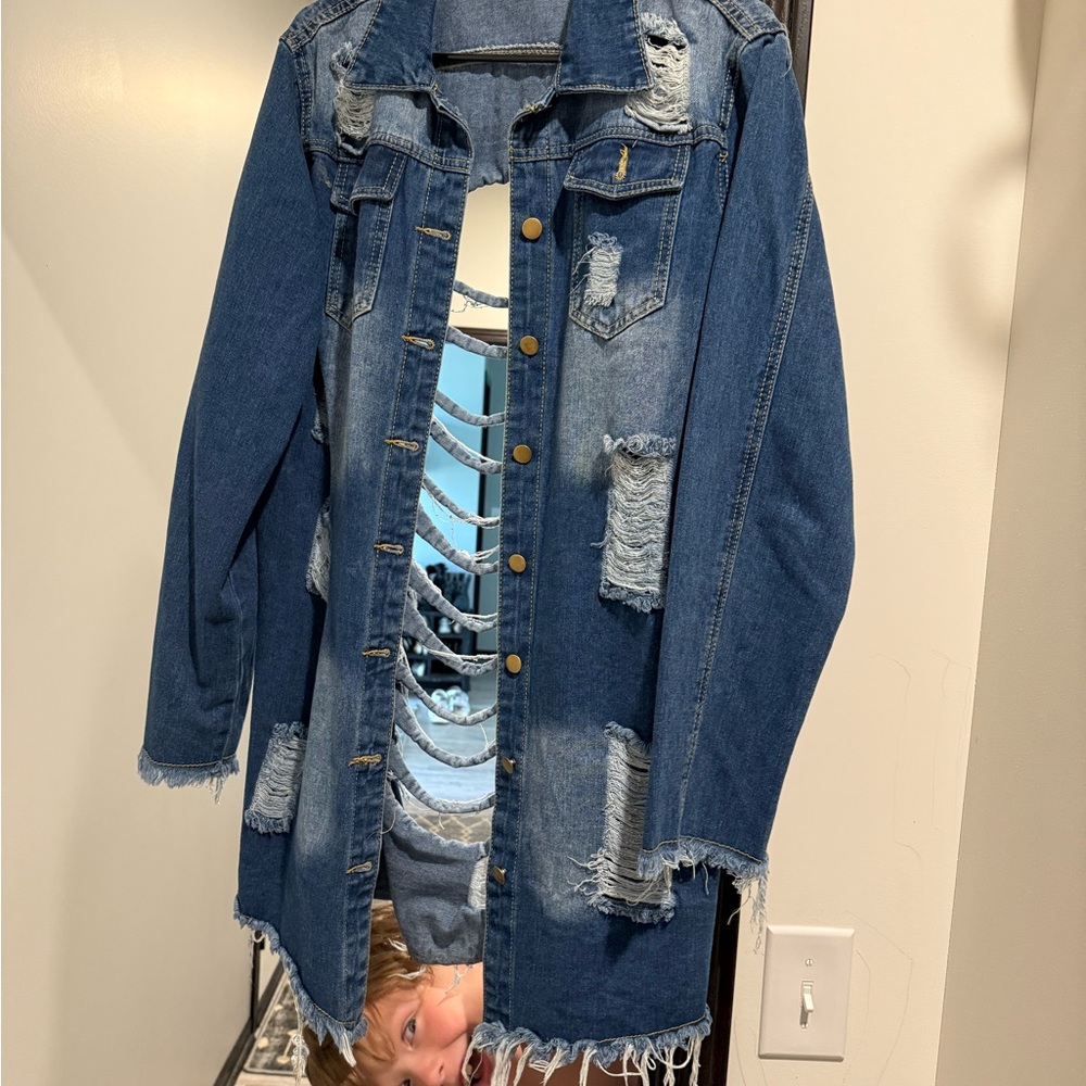 Distressed Denim Jacket